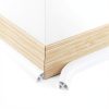 Flexible Quarter Round Molding,118 Inch Peel and Stick Silicone Quarter Round Shoe Molding,Caulk Strip for Wall Edge Floor Corner,Bendable Self-Adhesive Baseboard Trim for Countertop Cabinet and Stair-1