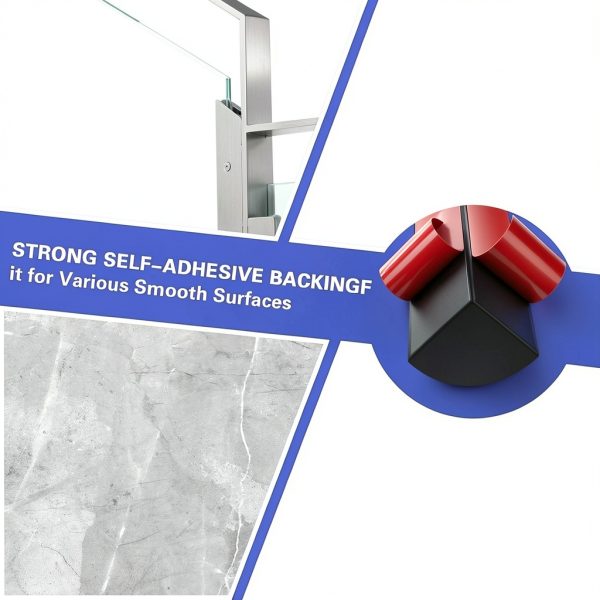 1/2 Inch Quarter Round Molding WURJHSONG Peel and Stick Black 79in-3