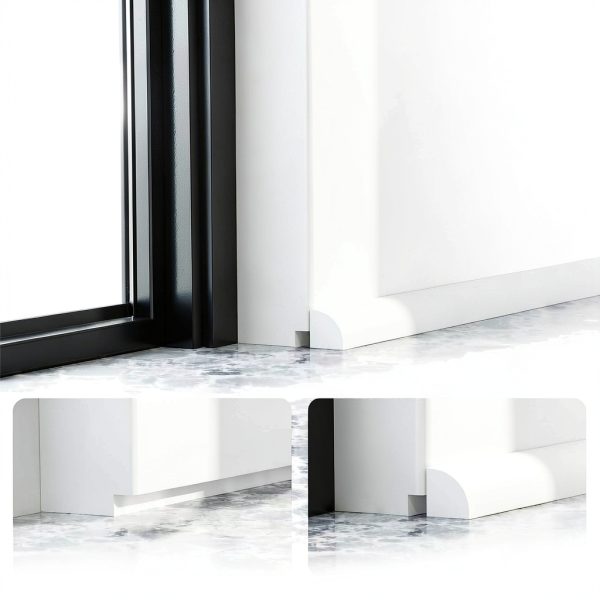 Flexible Quarter Round Molding, Peel and Stick, Corner Molding Trim, Waterproof Rubber Edge Molding Quadrilateral Trim for Wall Corner Countertops, 0.7×0.7 (White 39Inch)-2