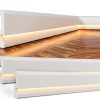 LED Baseboard Molding 12 Pcs 2.6ft White - Briwooody Classic Size 12-0