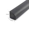 Flexible Quarter Round Molding Peel and Stick Rubber Trim Molding Double-Sided Self Adhesive Wall Corner Trim for Floor, Bathrooms, Countertops (1/2” W x 1/2” H x 3.3 Ft, Black)-1