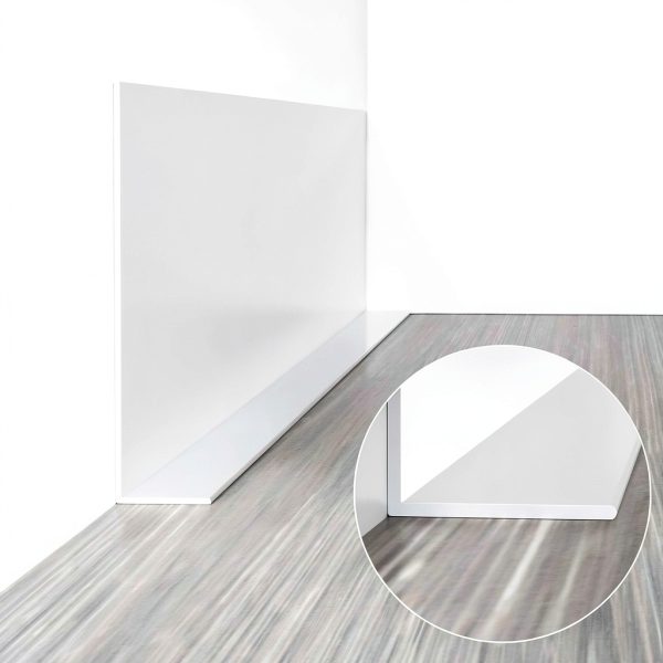 Flexible Baseboard Trim Duzzy 5in x 20ft Peel and Stick Black-3