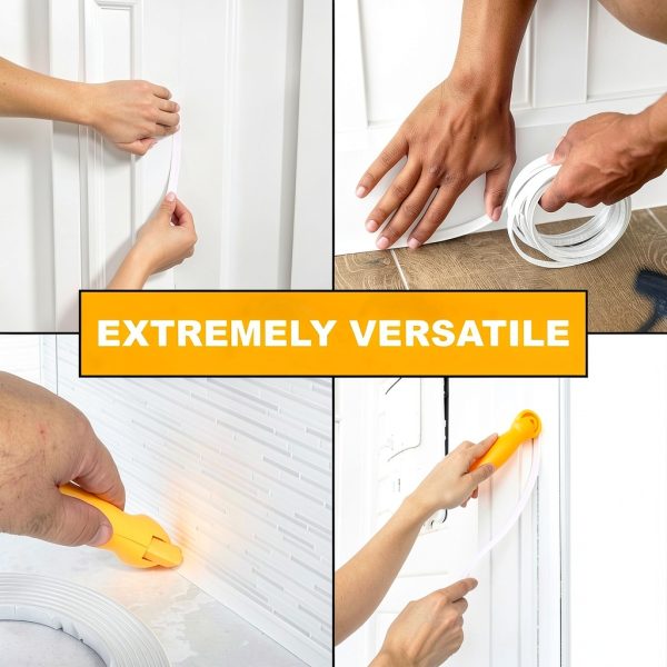 InstaTrim Trim Applicator 1/2 and 3/4 Inch Adhesive Molding Yellow-4