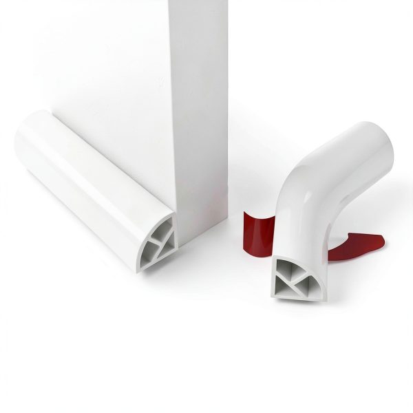 Flexible Quarter Round Molding Conwang 196in Silicone Trim White-0